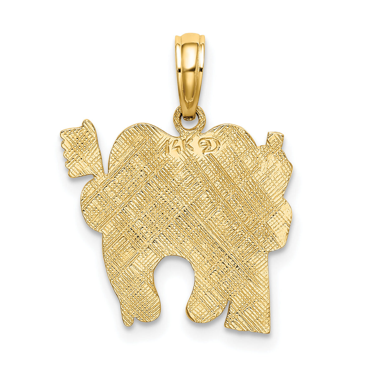 14k Polished Flat-Backed Dental Charm-D1249