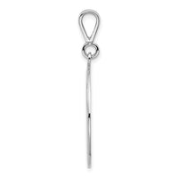 14k White Gold Polished & Textured Large Masonic Symbol Pendant-D1252