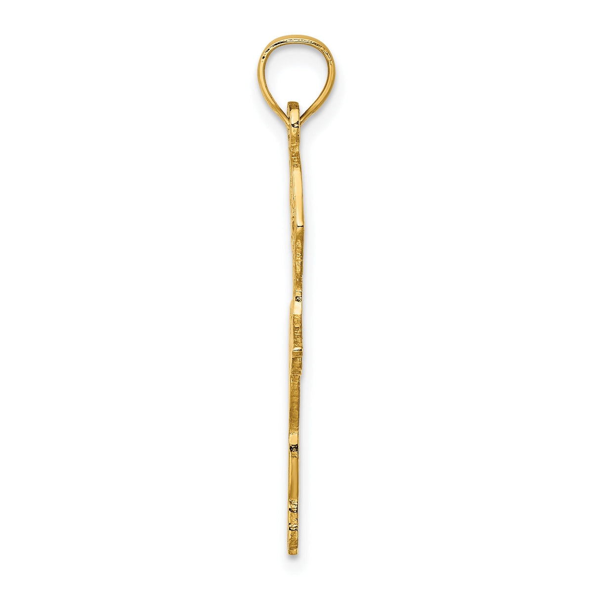 14k Satin Polished Ballerina Charm-D1253