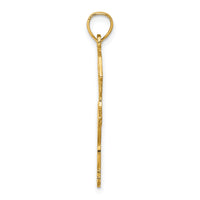 14k Satin Polished Ballerina Charm-D1253