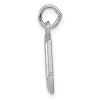 14K White Gold Polished Musical Notes Charm-D1255