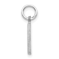 14KW Satin Diamond-cut Letter A Initial Charm-D1282A