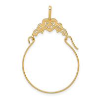 14k Polished Filigree Heart Charm Holder-D1308