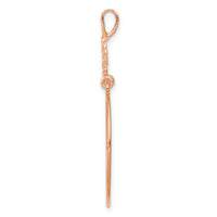 14k Rose Gold Polished 5-Heart Charm Holder-D1311R