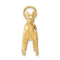 14k Solid Polished 3-D German Shepherd Charm-D1326