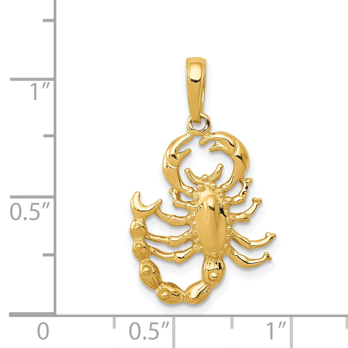 14k Scorpion Pendant-D1330