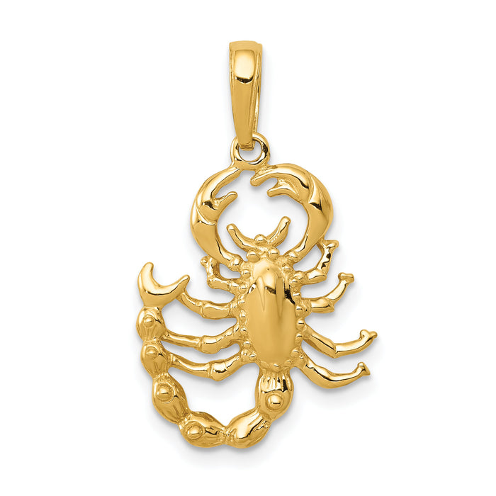 14k Scorpion Pendant-D1330