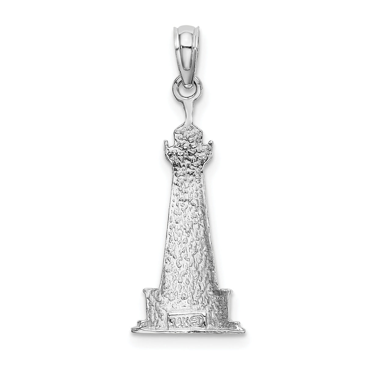 14K White Gold 2-D Cape Hatteras Lighthouse Charm-D1348W