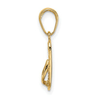 14k 3D HAWAII Flip-Flop Pendant-D1366