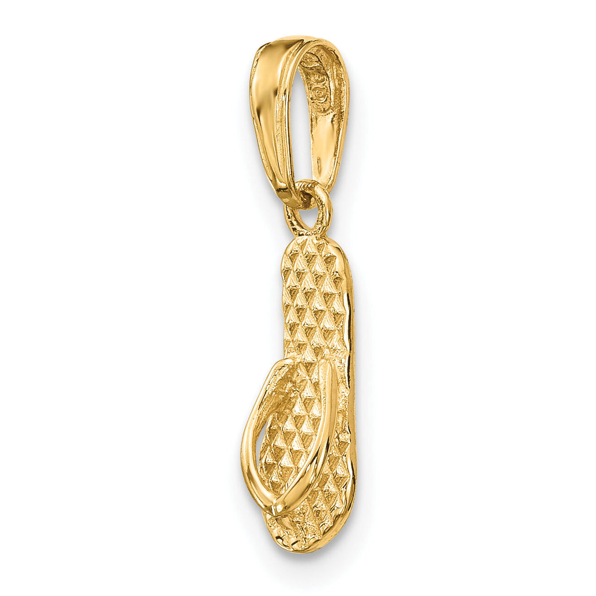 14k 3D HAWAII Flip-Flop Pendant-D1366