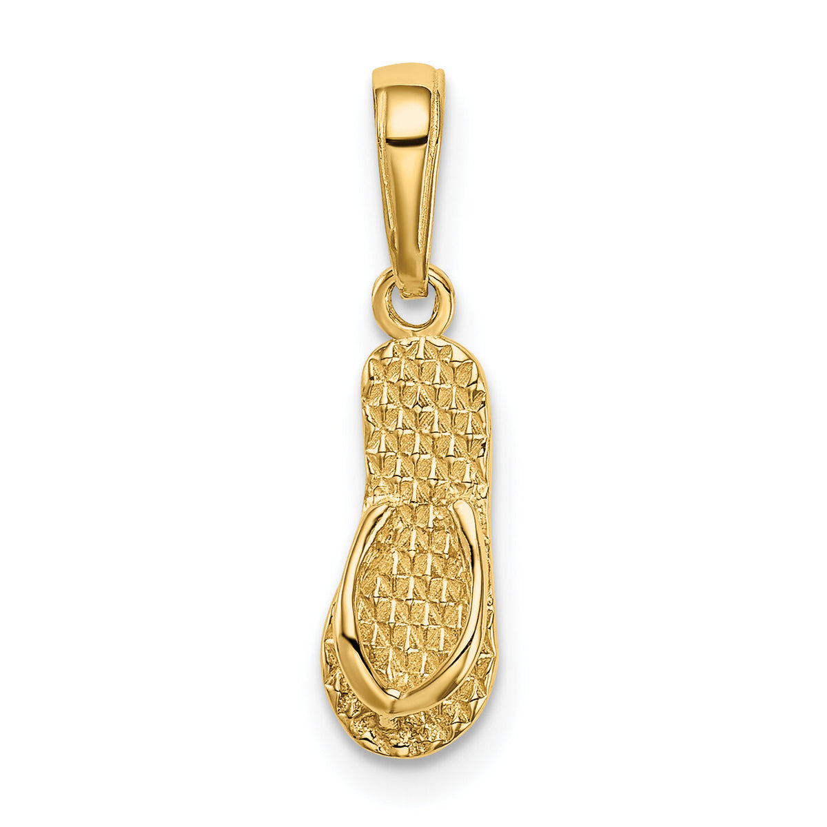 14k 3D HAWAII Flip-Flop Pendant-D1366