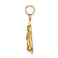 14k 3D Solid Polished HAWAII Flip-Flops Charm-D1367