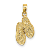 14k 3D Solid Polished HAWAII Flip-Flops Charm-D1367