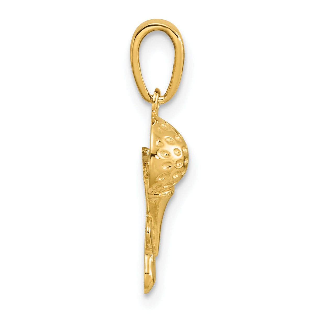 14k Solid Polished Golfing Charm-D1435