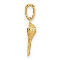 14k Solid Polished Golfing Charm-D1435