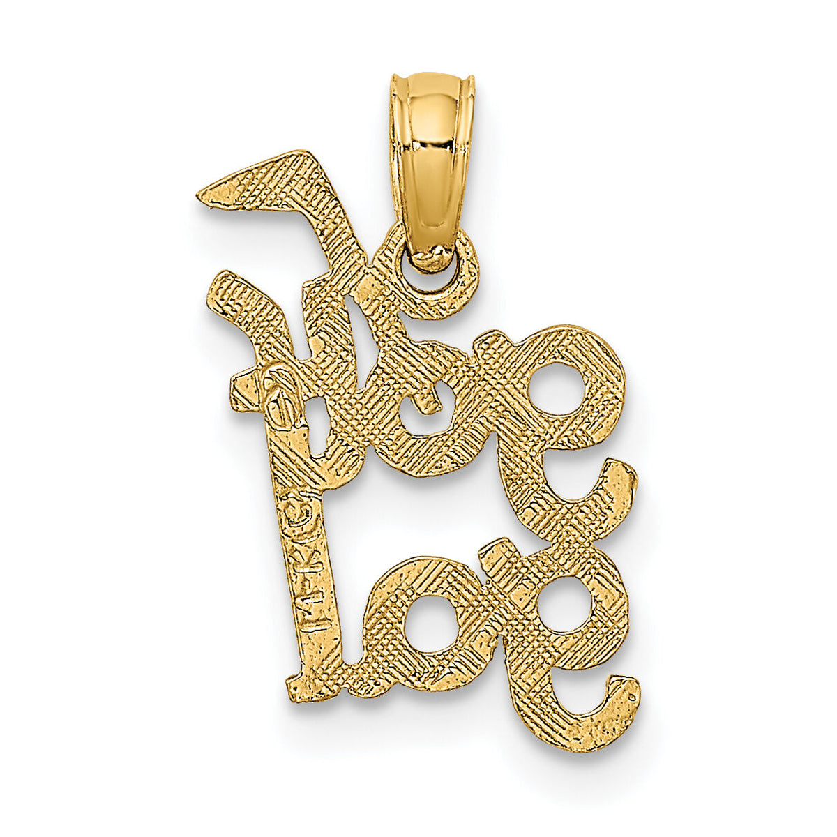 14K Solid Polished GOLF GAL Charm-D1437