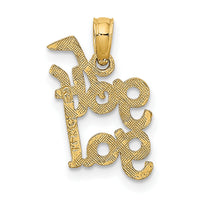 14K Solid Polished GOLF GAL Charm-D1437