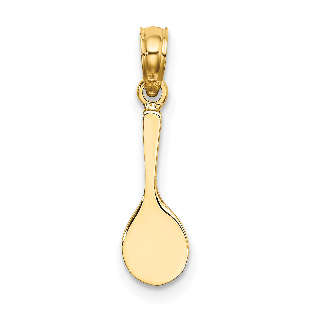 14K Solid Polished 3-D Tennis Racquet Charm-D1439