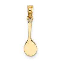 14K Solid Polished 3-D Tennis Racquet Charm-D1439