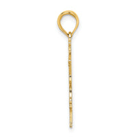 14k Solid Polished Gymnast Charm-D1447