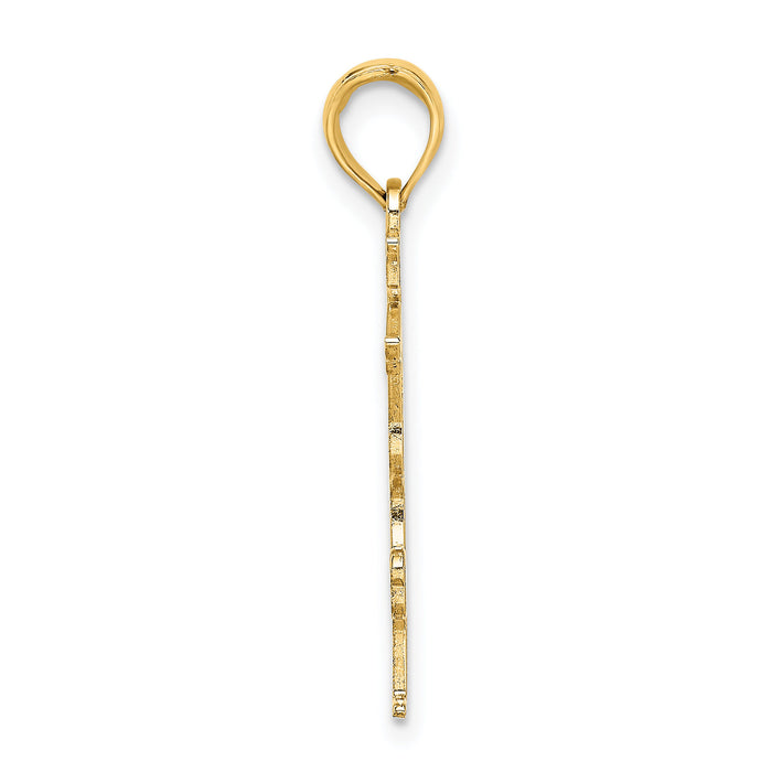 14k Solid Polished Gymnast Charm-D1447