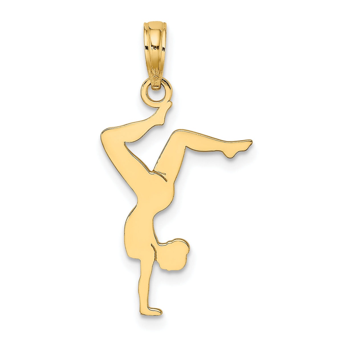 14k Solid Polished Gymnast Charm-D1447