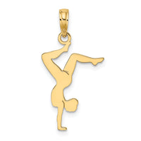 14k Solid Polished Gymnast Charm-D1447