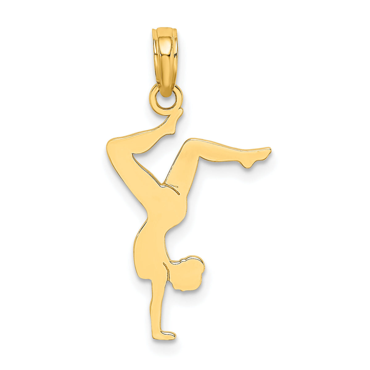 14k Solid Polished Gymnast Charm-D1447