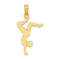 14k Solid Polished Gymnast Charm-D1447