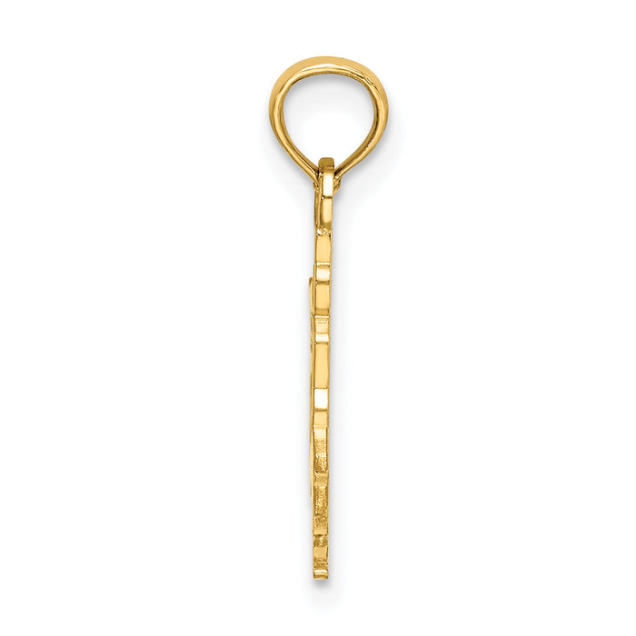 14k Solid Polished Gymnast Charm-D1448