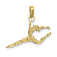 14k Solid Polished Gymnast Charm-D1448