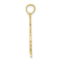 14k Solid Polished Gymnast Pendant-D1449