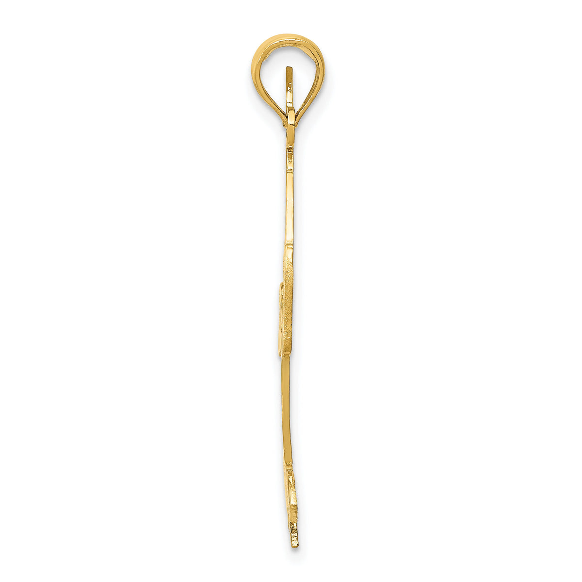 14k Solid Polished Gymnast Pendant-D1450