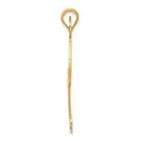 14k Solid Polished Gymnast Pendant-D1450