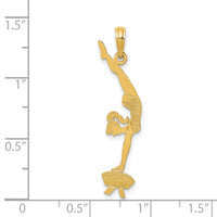 14k Solid Polished Gymnast Pendant-D1450