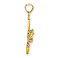 14K Solid Open-Backed Glove/Bat/Baseball Charm-D1461