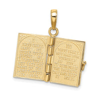 14K 3D Ten Commandments Bible Pendant-D1501