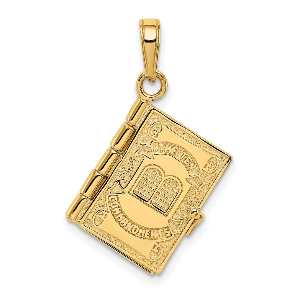 14K 3D Ten Commandments Bible Pendant-D1501