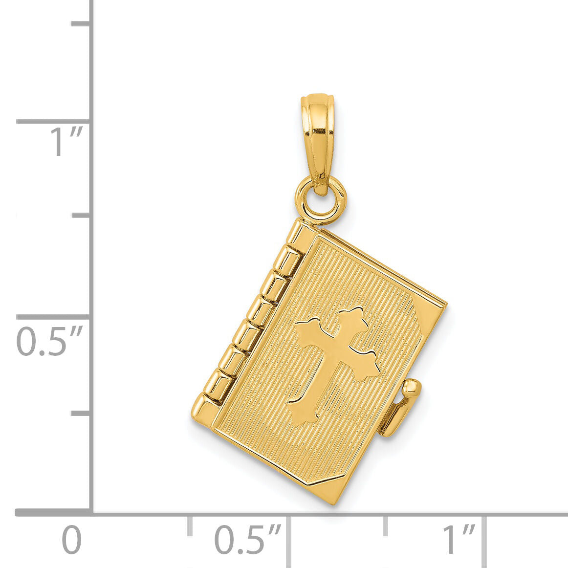 14K  3D Lords Prayer Bible Pendant-D1504