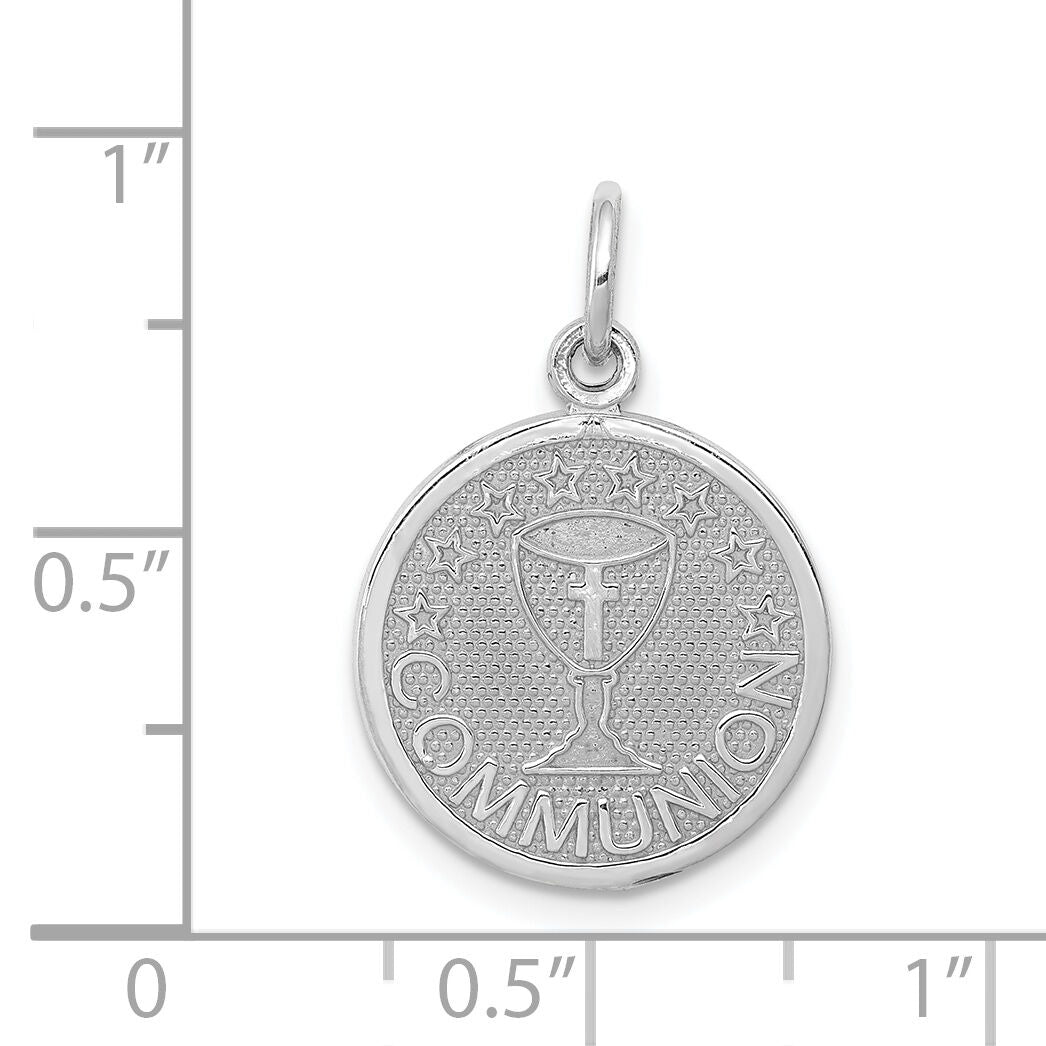 14k White Gold Communion Charm-D1506