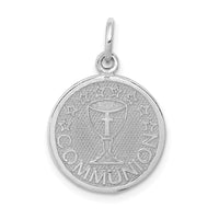 14k White Gold Communion Charm-D1506