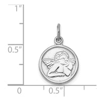 14k White Gold Polished Angel Charm-D1508