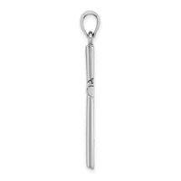14k White Gold Polished Cross Pendant-D1544W