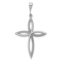 14k White Gold Passion Cross Pendant-D1594