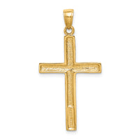 14k Polished Cross Pendant-D1606