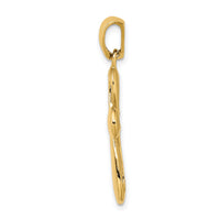 14k Polished Cross Charm-D1619