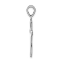 14k White Gold Polished Cross Pendant-D1621W