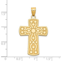 14k Cross Pendant w/Serenity Prayer on Back-D1633