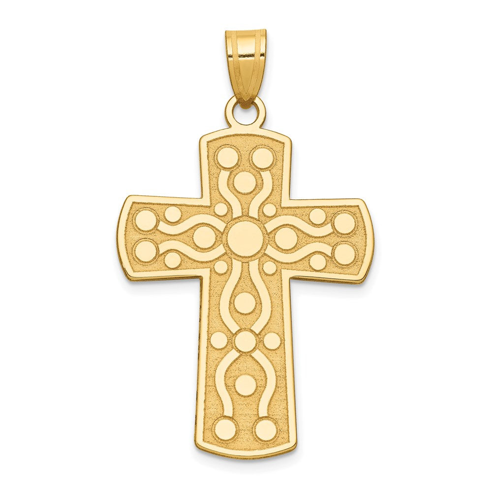 14k Cross Pendant w/Serenity Prayer on Back-D1633