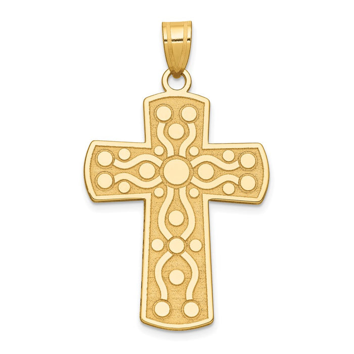 14k Cross Pendant w/Serenity Prayer on Back-D1633